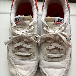 Nike White and Red Athletic Shoes